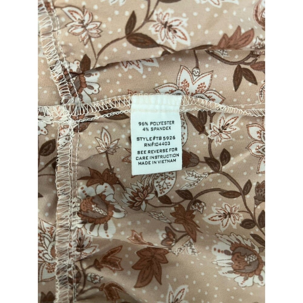 Mine Women’s A Line Dress Layered Button Down Small Floral V Neck Short Sleeve - Picture 12 of 12